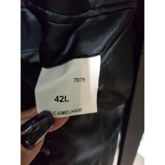 Jos. A Bank Men Solid Black Single Breasted 100% Camel Hair Blazer 42L - Picture 9 of 10